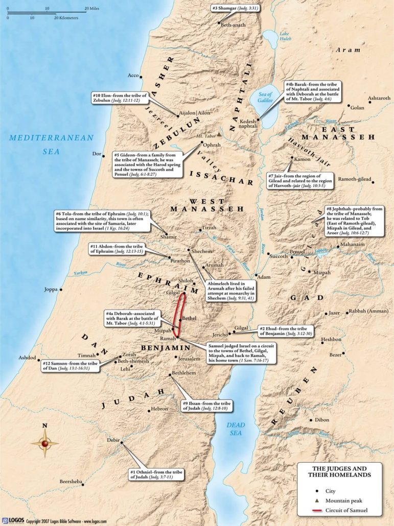 The Judges Of Israel Map